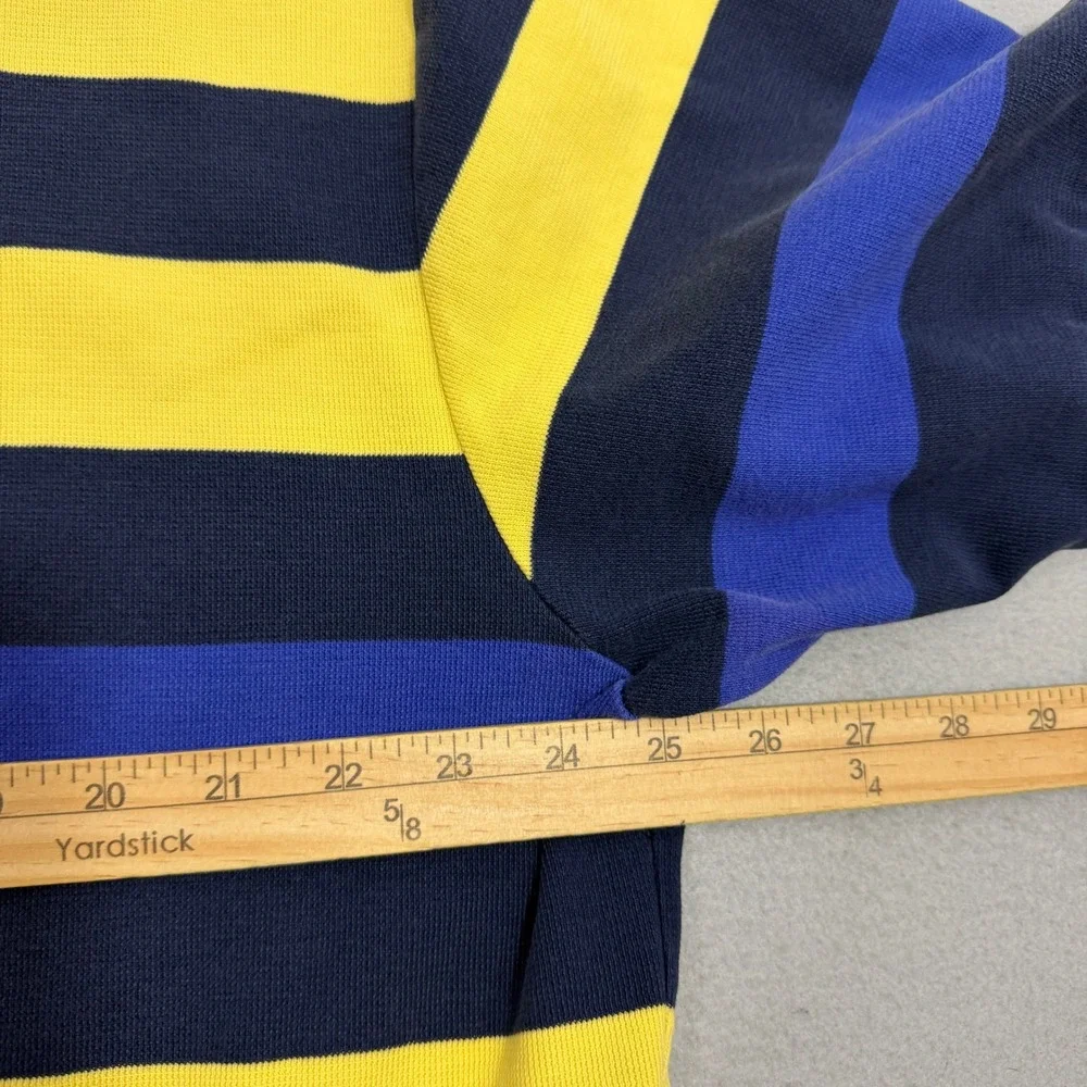 Vintage Polo Ralph Lauren Polo Men's XXL Yellow Blue Striped Short Sleeve Cotton